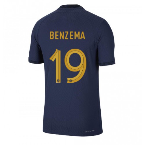 Francja Karim Benzema #19 Koszulka Podstawowych MŚ 2022 Krótki Rękaw